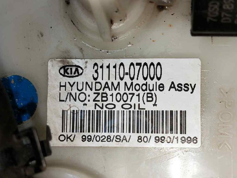 Recambio de bomba combustible para kia picanto 1.1 cat referencia OEM IAM 3111007000 ASSY AFORADOR 