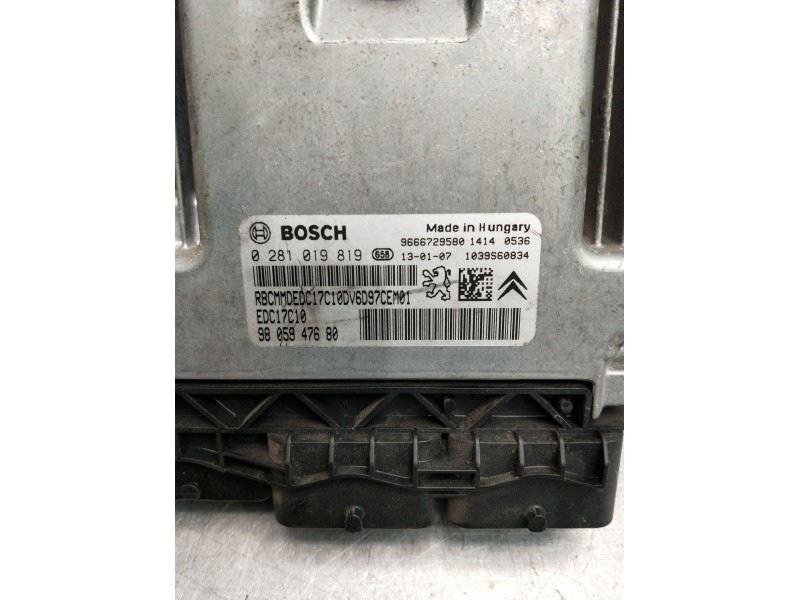 Recambio de centralita motor uce para citroën c3 picasso (sh_) 1.6 hdi 90 referencia OEM IAM 0281019819 9805947680 9666729580