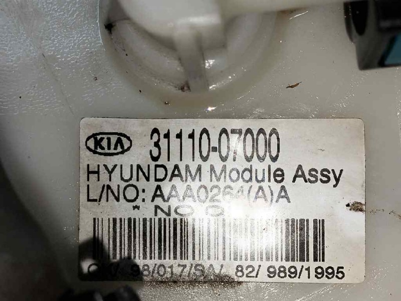 Recambio de bomba combustible para kia picanto 1.1 cat referencia OEM IAM 3111007000 ASSY AFORADOR 