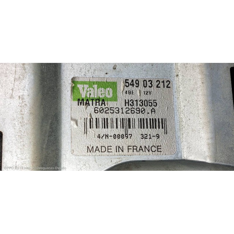 Recambio de motor limpia trasero para renault espace /grand espace (je0) 1.9 dti espace jeune referencia OEM IAM 54903212 602531