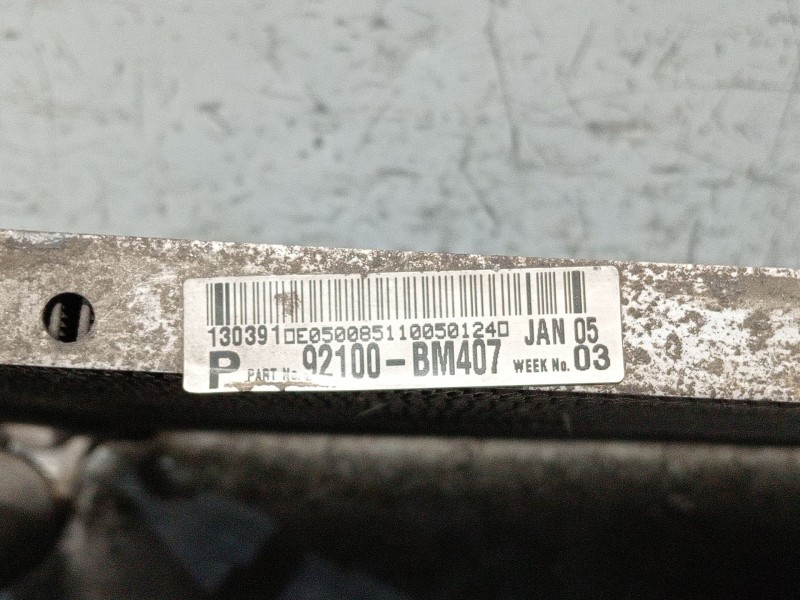 Recambio de condensador / radiador aire acondicionado para nissan almera ii (n16) 1.5 referencia OEM IAM 92100BM407  