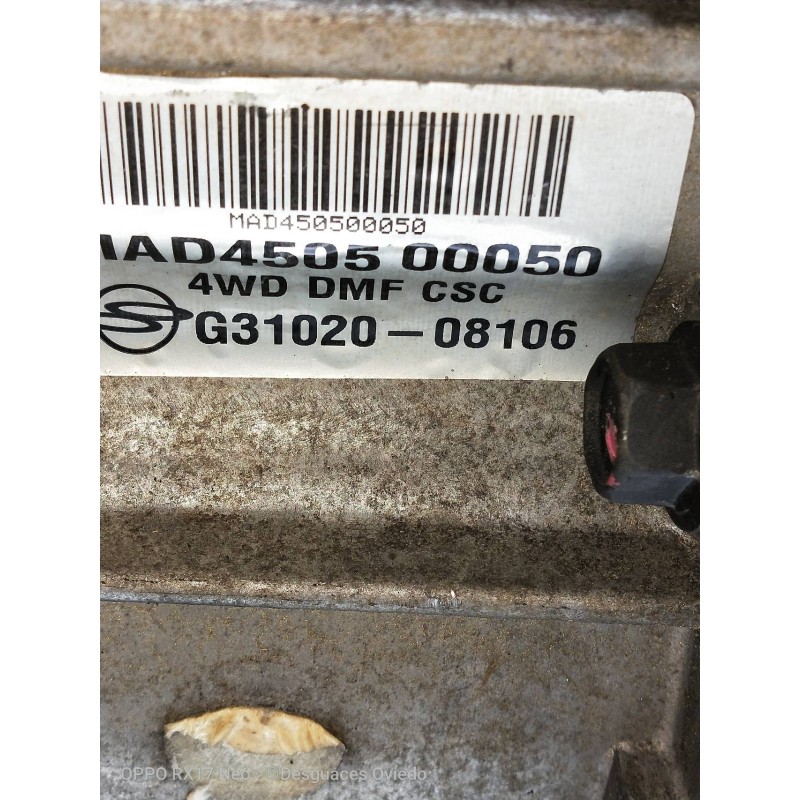 Recambio de caja cambios para ssangyong korando referencia OEM IAM G3102008106 MAD450500050 