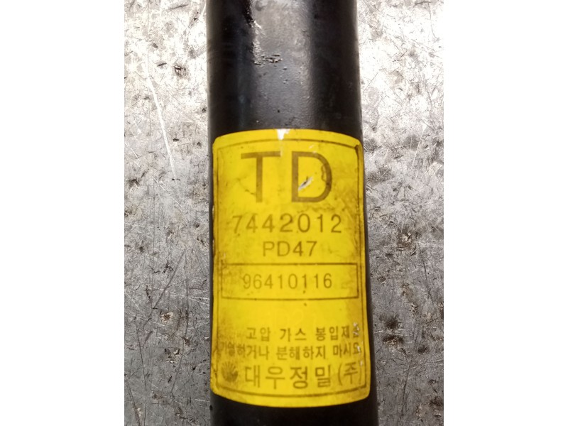 Recambio de amortiguador trasero izquierdo para daewoo kalos (klas) 1.4 referencia OEM IAM 7442012  