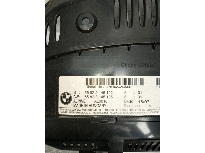 Recambio de pantalla multifuncion para bmw serie 5 berlina (e60) 530i referencia OEM IAM 65829145105 65829145102 