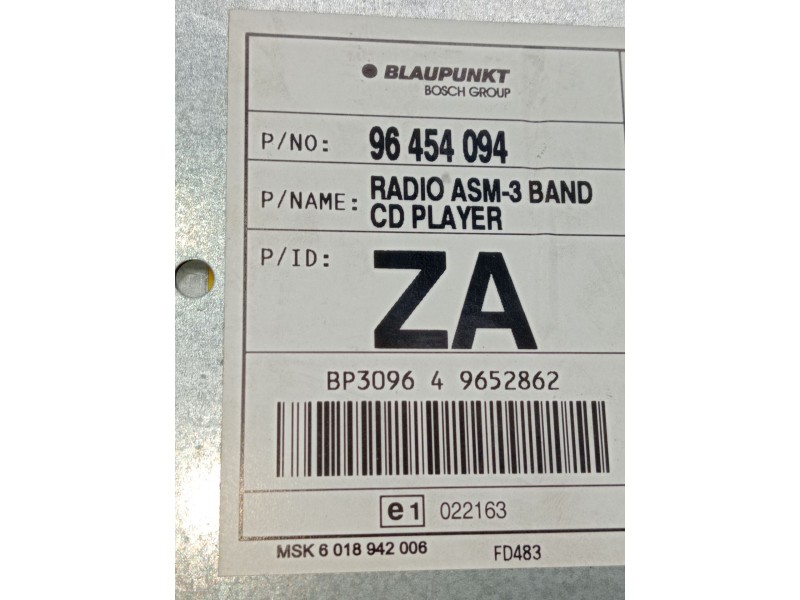 Recambio de sistema audio / radio cd para daewoo kalos (klas) 1.4 referencia OEM IAM 96454094  