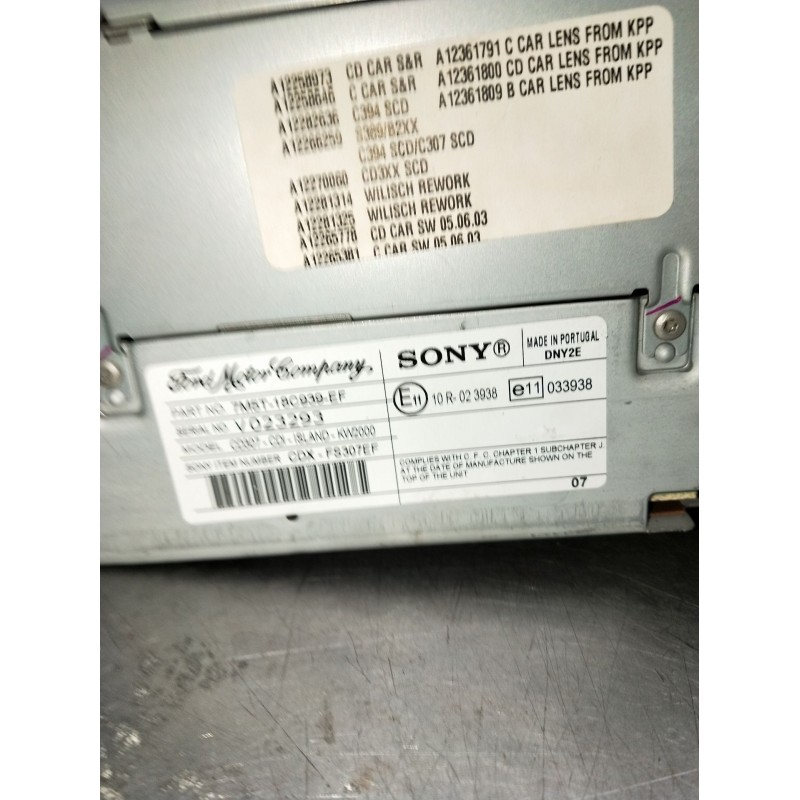 Recambio de sistema audio / radio cd para ford focus ii turnier (da_, ffs, ds) 1.6 tdci referencia OEM IAM 7M5T18C939EF V023293 