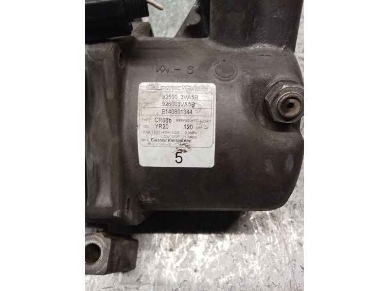 Recambio de compresor aire acondicionado para nissan note acenta referencia OEM IAM 926003VA5B B140801344 