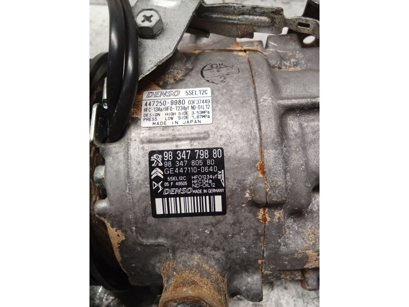 Recambio de compresor aire acondicionado para opel corsa f referencia OEM IAM 4472509980 9834779880 GE4471100640