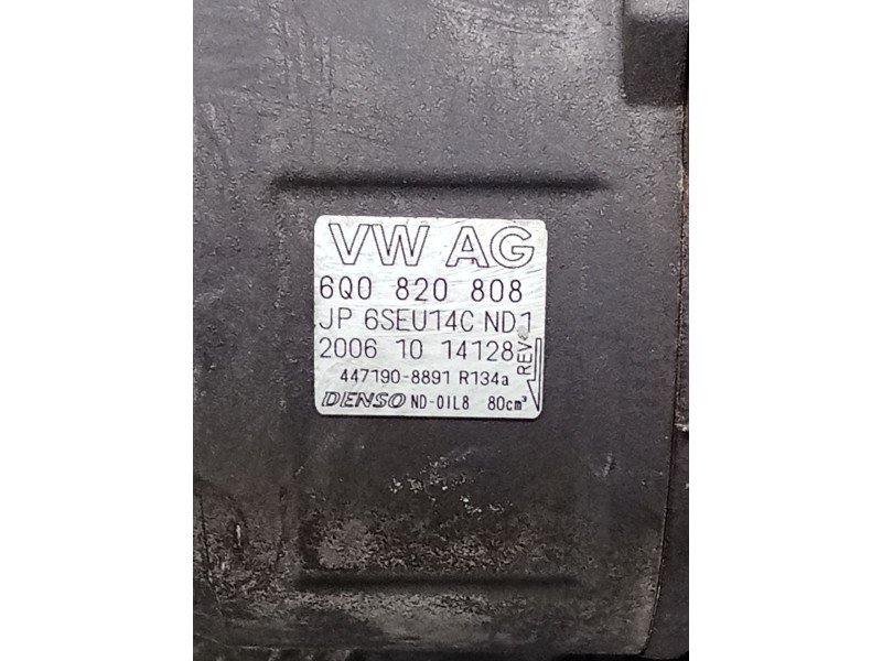 Recambio de compresor aire acondicionado para seat ibiza iii (6l1) 1.9 tdi referencia OEM IAM 6Q0820808 JP6SEU14CND1 