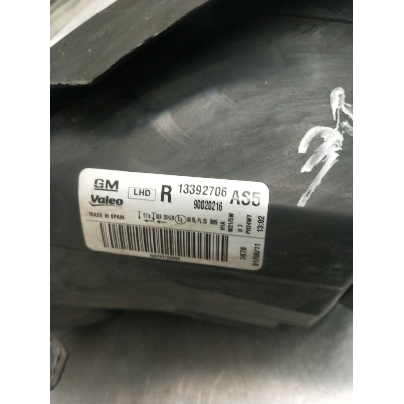 Recambio de faro derecho para opel corsa d furgoneta/hatchback (s07) 1.3 cdti (l08) referencia OEM IAM 13392706 90020216 