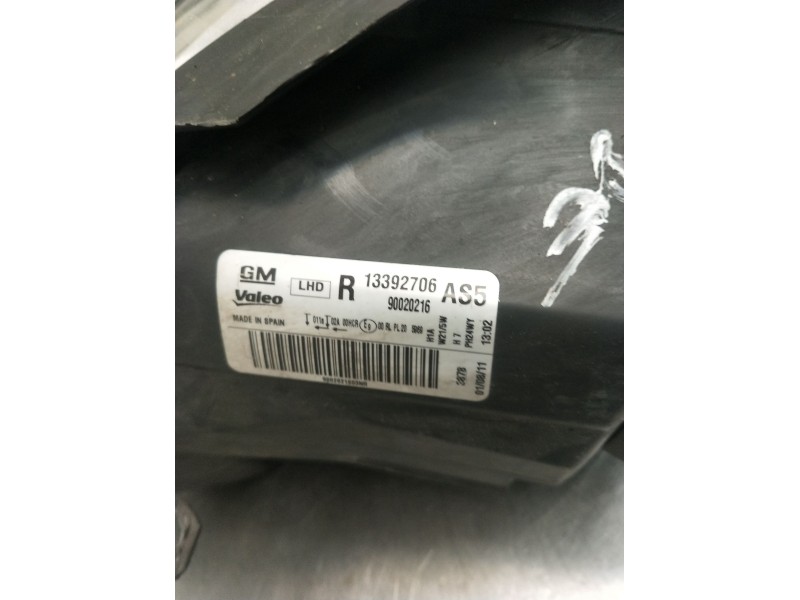 Recambio de faro derecho para opel corsa d furgoneta/hatchback (s07) 1.3 cdti (l08) referencia OEM IAM 13392706 90020216 