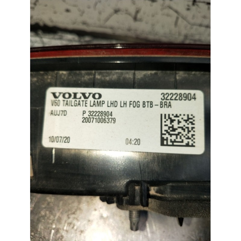 Recambio de piloto trasero izquierdo interior para volvo v60 ii (225) d3 referencia OEM IAM 32228904 P32228904 2007100639