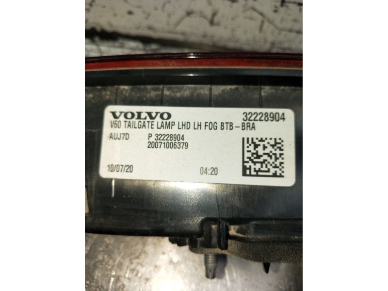 Recambio de piloto trasero izquierdo interior para volvo v60 ii (225) d3 referencia OEM IAM 32228904 P32228904 2007100639