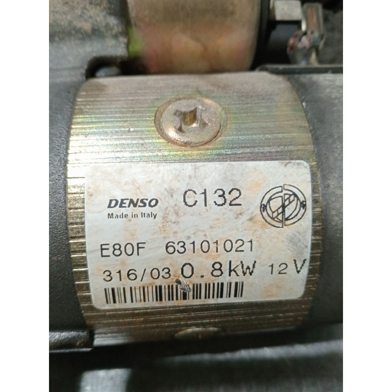 Recambio de motor arranque para fiat panda / panda classic (169_) 1.1 (169.axa1a) referencia OEM IAM 63101021  