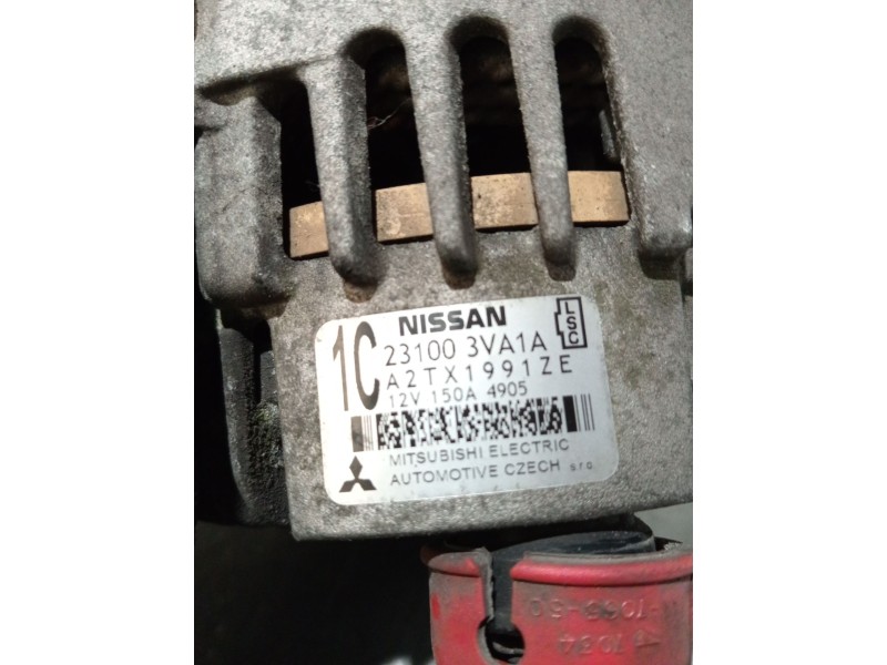 Recambio de alternador para nissan note acenta referencia OEM IAM 231003VA1A A2TX1991ZE 