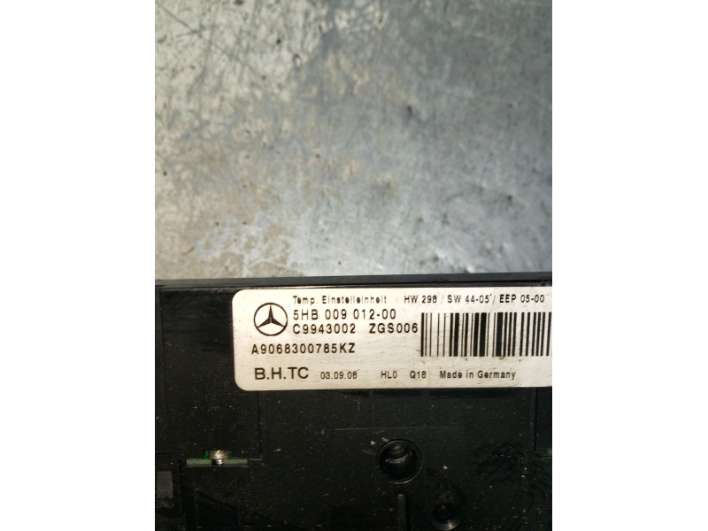Recambio de mando calefaccion / aire acondicionado para mercedes-benz sprinter 3,5-t autobús (b906) 315 cdi (906.731, 906.733, 9