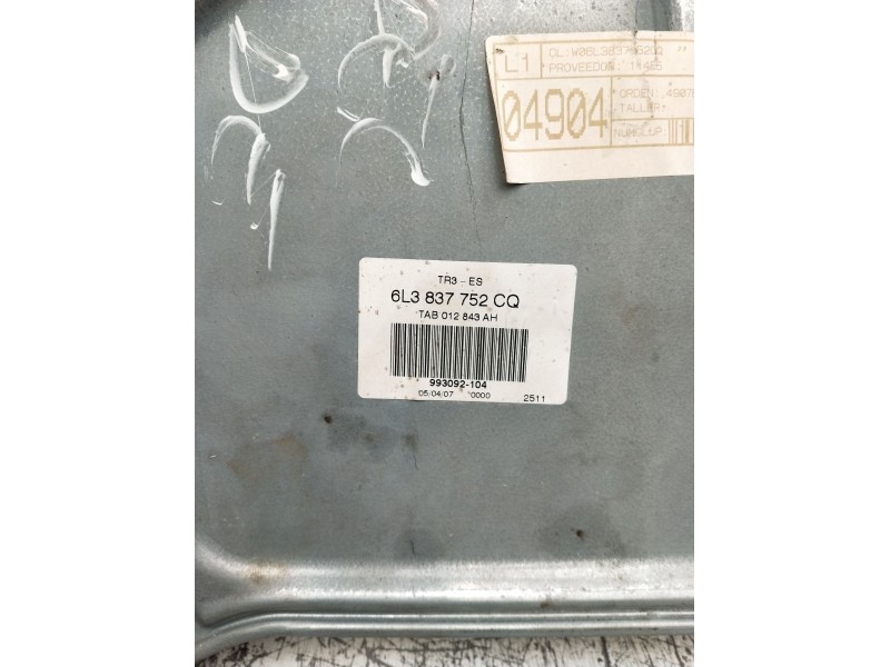 Recambio de elevalunas delantero derecho para seat ibiza iii (6l1) 1.4 tdi referencia OEM IAM 6L3837752CQ 6L3837756AQ 
