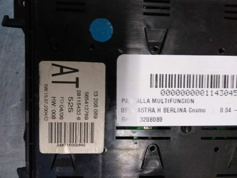 Recambio de pantalla multifuncion para opel astra h berlina cosmo referencia OEM IAM 13208089 281154326 AT525