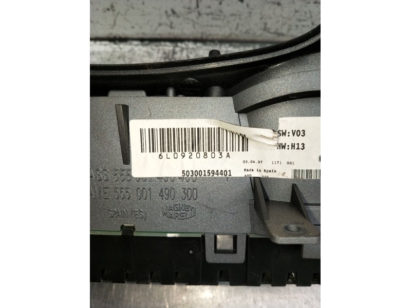 Recambio de cuadro instrumentos para seat ibiza iii (6l1) 1.4 tdi referencia OEM IAM 6L0920803A 555001490300 503001594401