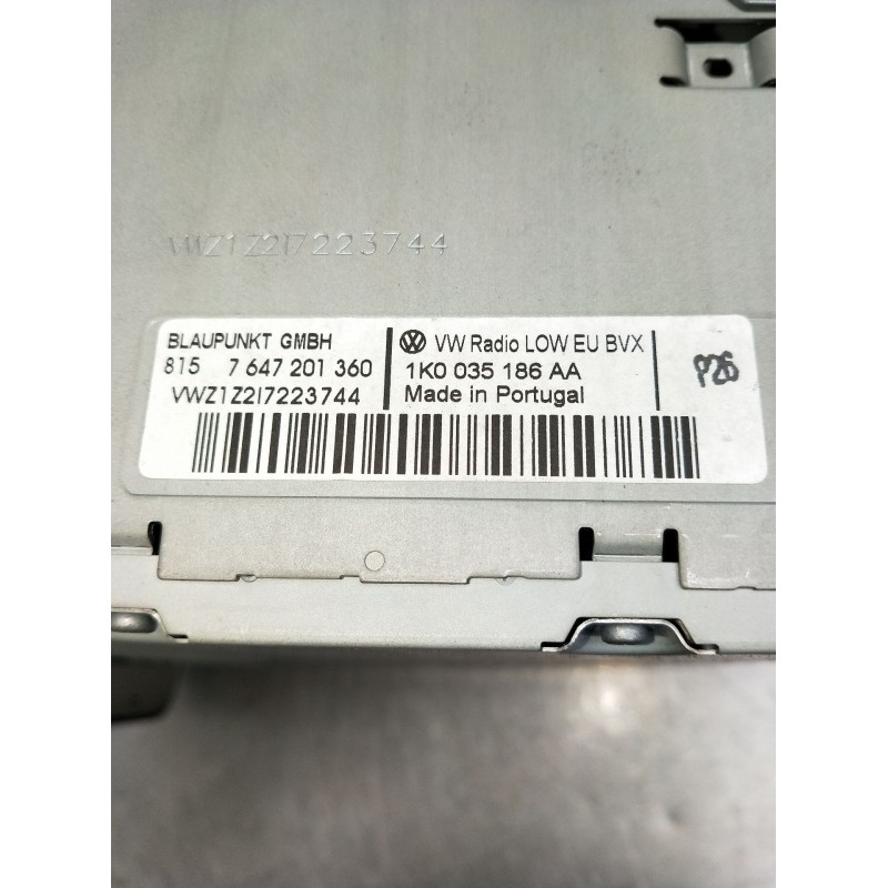 Recambio de sistema audio / radio cd para volkswagen caddy iii furgoneta/monovolumen (2ka, 2kh, 2ca, 2ch) 1.9 tdi referencia OEM