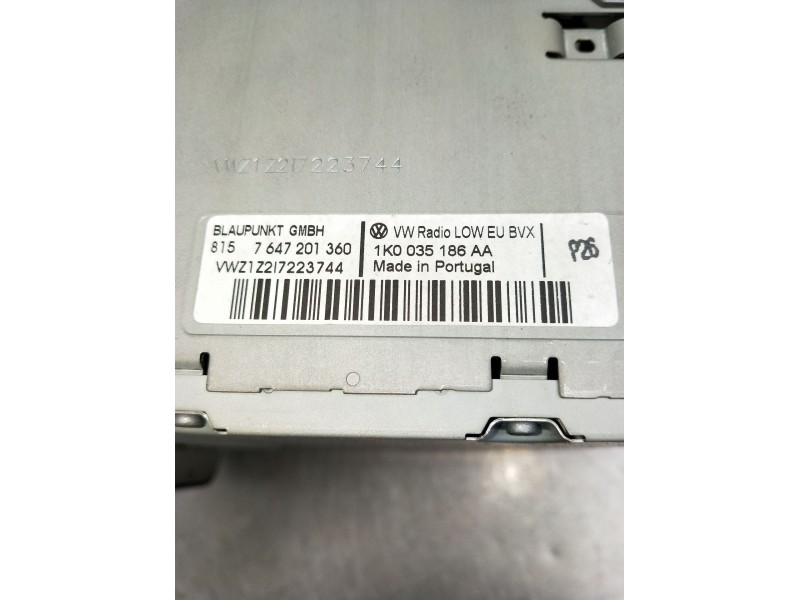 Recambio de sistema audio / radio cd para volkswagen caddy iii furgoneta/monovolumen (2ka, 2kh, 2ca, 2ch) 1.9 tdi referencia OEM