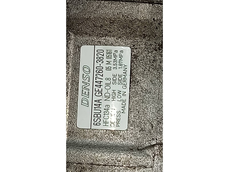 Recambio de compresor aire acondicionado para bmw serie 3 touring (e91) 318d referencia OEM IAM 4472603820 6SBU14A 