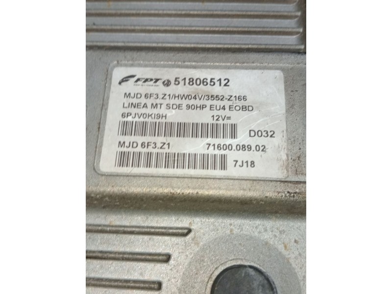 Recambio de centralita motor uce para fiat linea (323_, 110_) 1.3 d multijet (323axb11, 323axb1a) referencia OEM IAM 51806512  