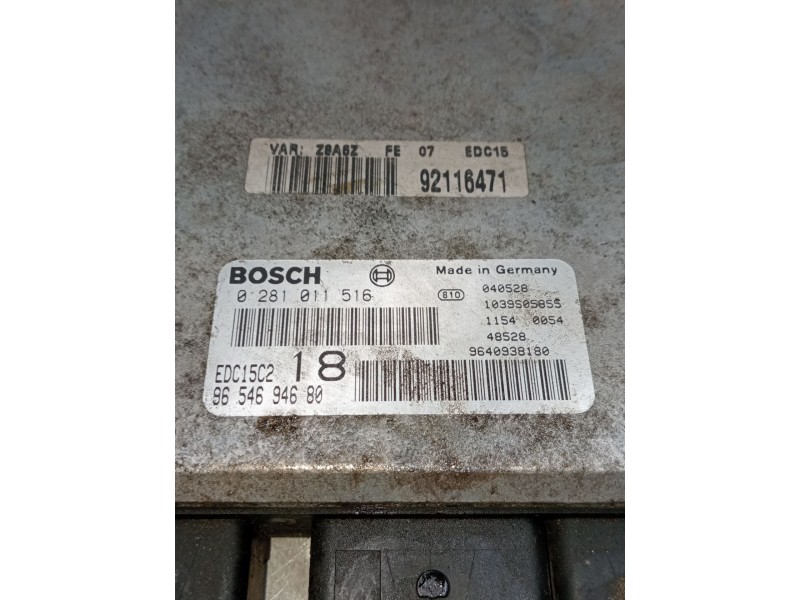 Recambio de centralita motor uce para peugeot 607 (9d, 9u) 2.2 hdi referencia OEM IAM 0281011516 9654694680 1039s05855