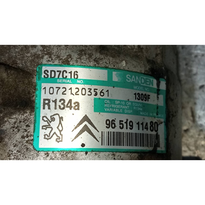 Recambio de compresor aire acondicionado para peugeot 307 break / sw (s1) sw port aventura referencia OEM IAM SD7C161309F 965191