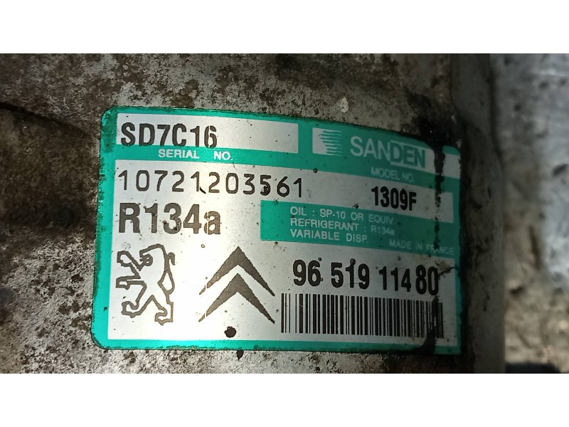 Recambio de compresor aire acondicionado para peugeot 307 break / sw (s1) sw port aventura referencia OEM IAM SD7C161309F 965191