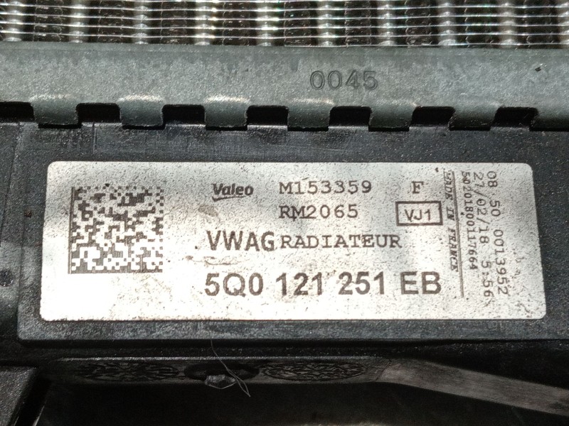 Recambio de radiador agua para seat leon (5f1) referencia OEM IAM 5Q0121251EB  