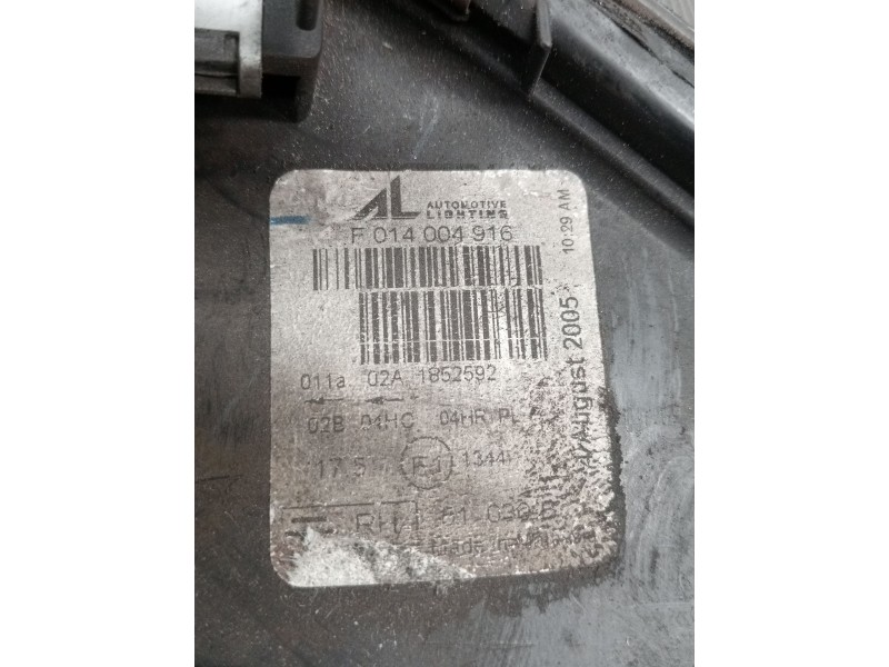 Recambio de faro derecho para mazda 6 sedán (gg) 2.0 (ggep) referencia OEM IAM f014004916  