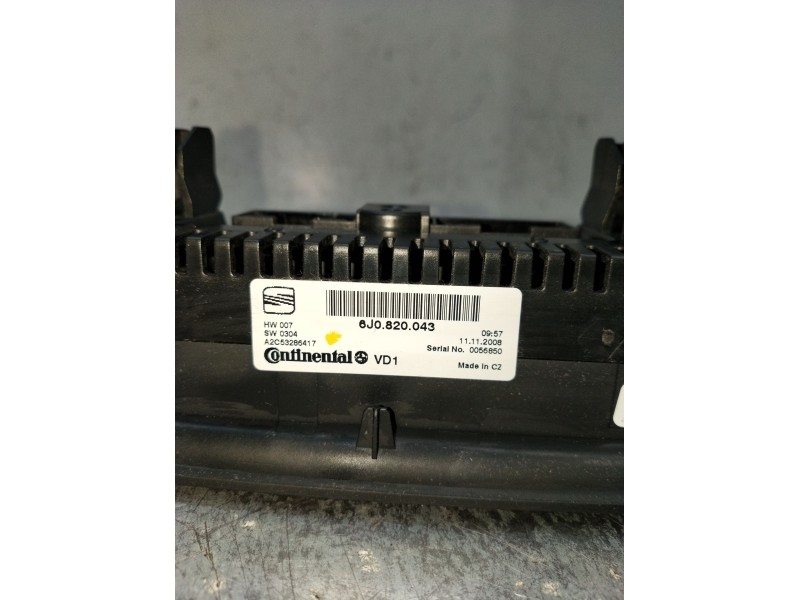 Recambio de mando calefaccion / aire acondicionado para seat ibiza iv (6j5, 6p1) 1.6 referencia OEM IAM 6J0820043  