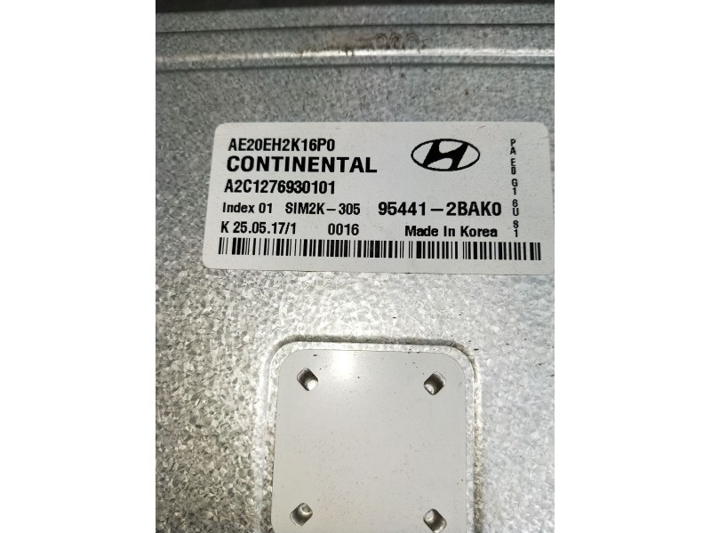 Recambio de centralita motor uce para hyundai ioniq (ae) 1.6 gdi hybrid referencia OEM IAM 954412BAK0 A2C1276930101 