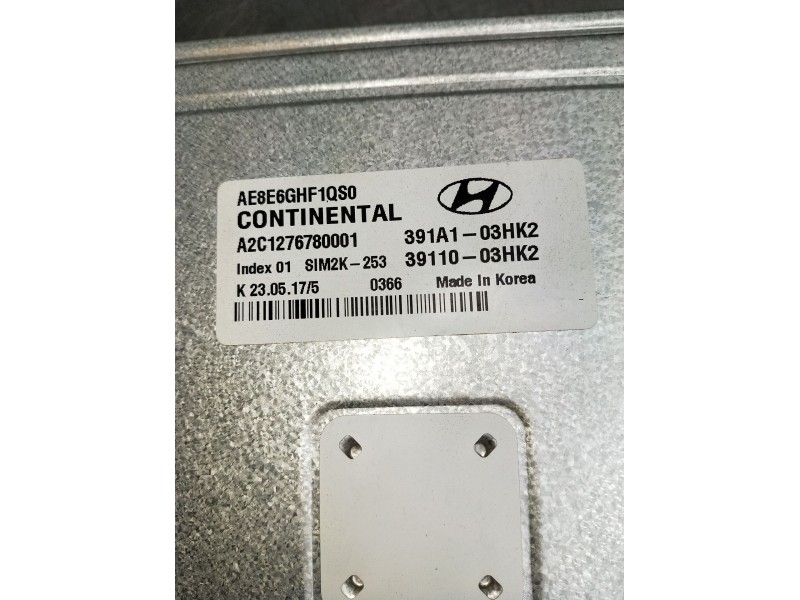 Recambio de centralita motor uce para hyundai ioniq (ae) 1.6 gdi hybrid referencia OEM IAM 391A103HK2 3911003HK2 A2C1276780001