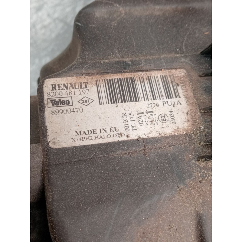 Recambio de faro derecho para renault laguna ii (bg0/1_) 1.9 dci (bg1a, bg1w, bg0g) referencia OEM IAM 8200481197 89900470 