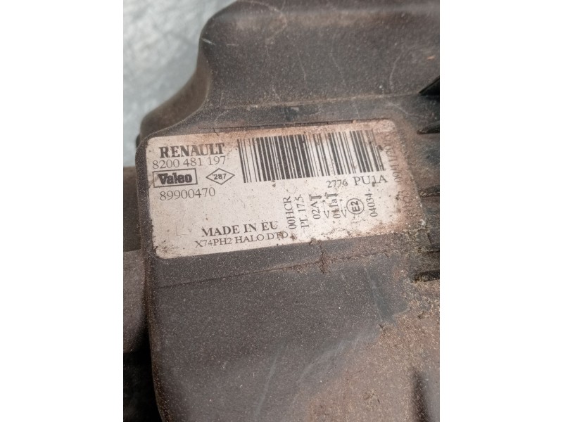 Recambio de faro derecho para renault laguna ii (bg0/1_) 1.9 dci (bg1a, bg1w, bg0g) referencia OEM IAM 8200481197 89900470 