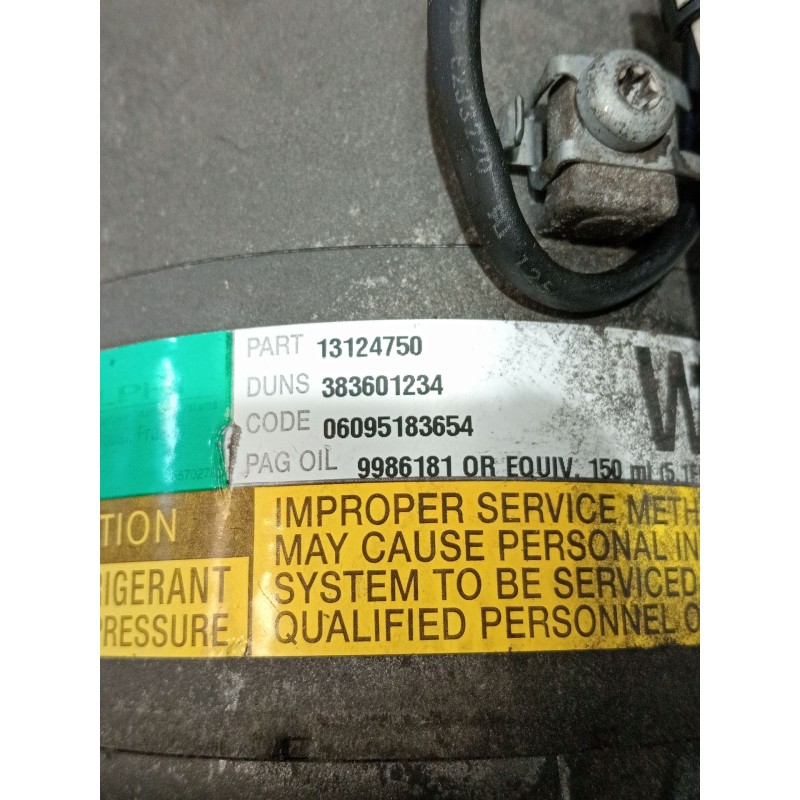 Recambio de compresor aire acondicionado para opel zafira / zafira family b (a05) 1.6 (m75) referencia OEM IAM 13124750  