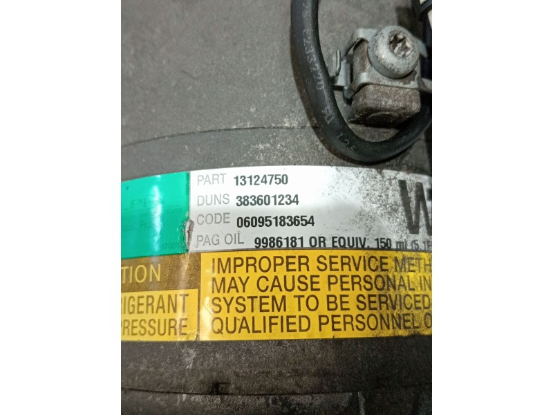 Recambio de compresor aire acondicionado para opel zafira / zafira family b (a05) 1.6 (m75) referencia OEM IAM 13124750  