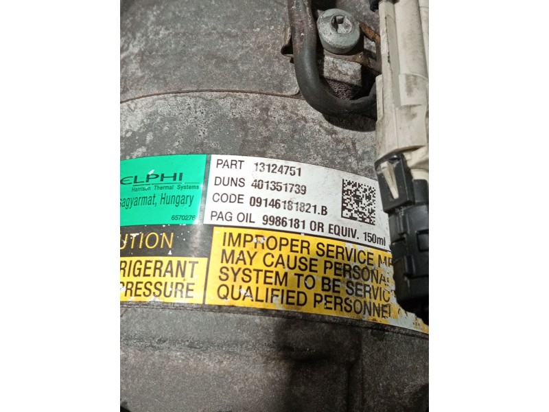 Recambio de compresor aire acondicionado para opel astra h (a04) 1.7 cdti (l48) referencia OEM IAM 13124751  