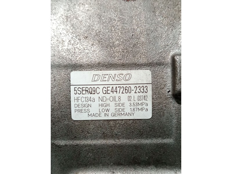 Recambio de compresor aire acondicionado para toyota yaris referencia OEM IAM GE4472602333  