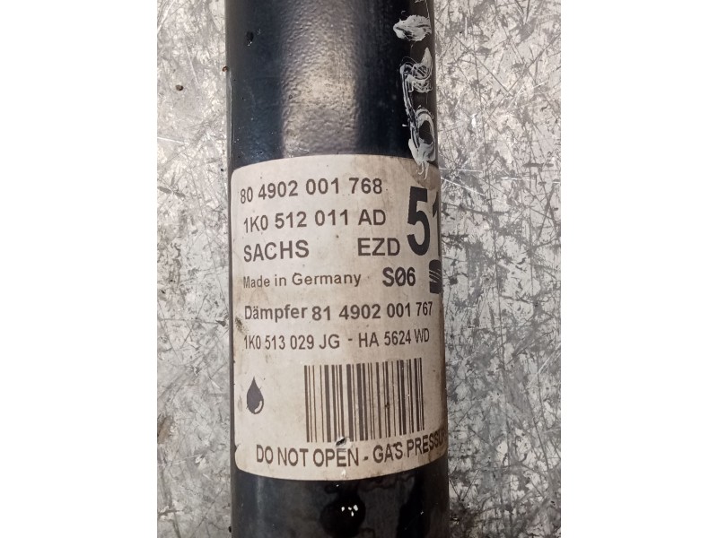 Recambio de amortiguador trasero izquierdo para seat altea (5p1) 1.2 tsi referencia OEM IAM 1K0512011AD  