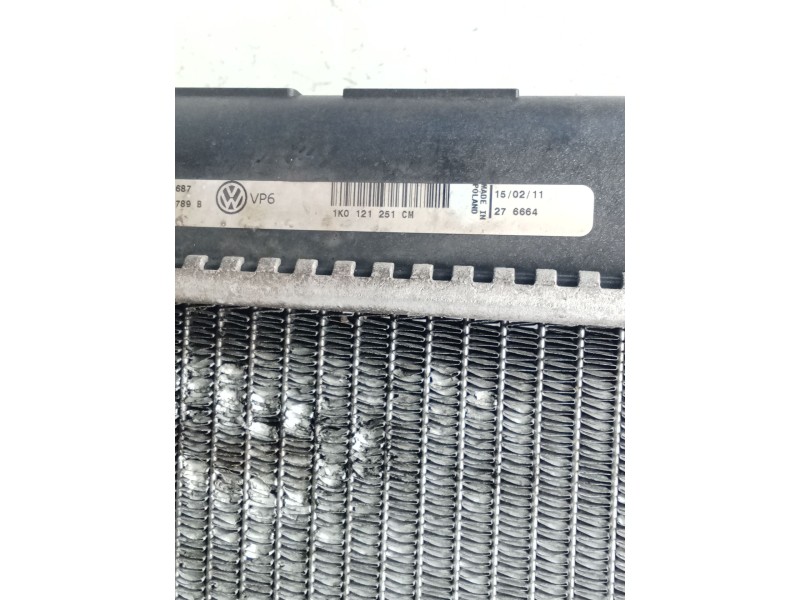Recambio de radiador agua para seat altea (5p1) 1.2 tsi referencia OEM IAM 1K012151CM  