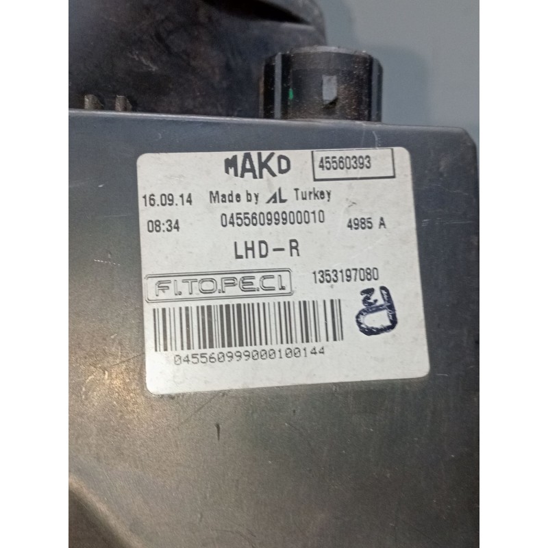Recambio de faro derecho para citroën nemo furgoneta/monovolumen (aa_) 1.3 hdi 75 referencia OEM IAM 04556099900010  