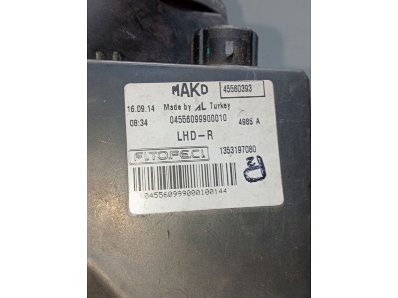 Recambio de faro derecho para citroën nemo furgoneta/monovolumen (aa_) 1.3 hdi 75 referencia OEM IAM 04556099900010  
