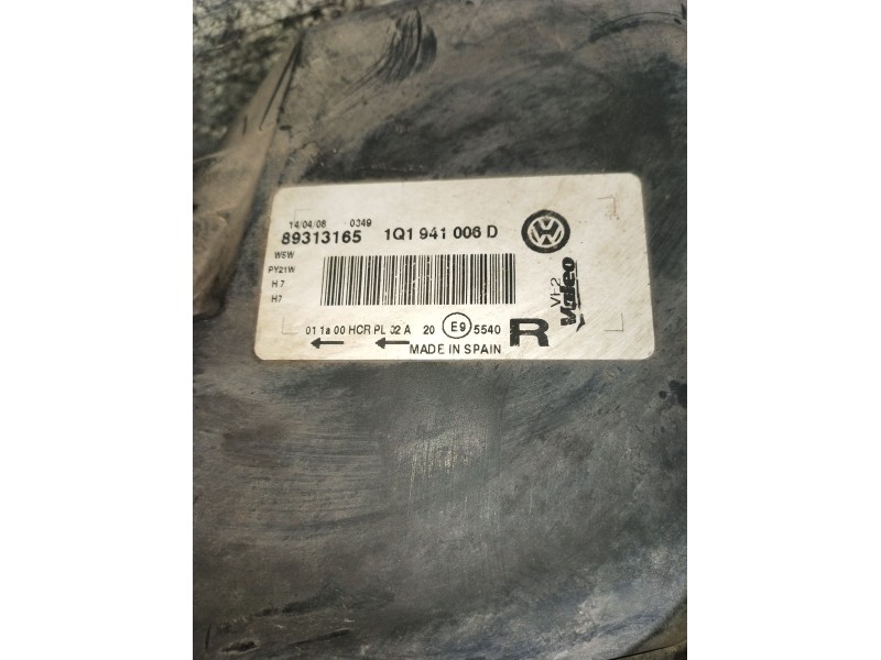 Recambio de faro derecho para volkswagen eos (1f7, 1f8) 2.0 fsi referencia OEM IAM 1Q1941006D  
