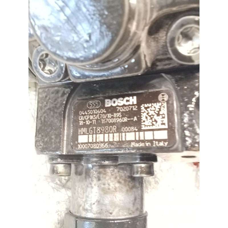 Recambio de bomba inyeccion para fiat talento furgoneta (296_) 1.6 d referencia OEM IAM 0445010404 7020712 167008960R BOSCH Recambio de bomba inyeccion para fiat talento furgoneta (296_) 1.6 d referencia OEM IAM 0445010404 7020712 167008960R BOSCH