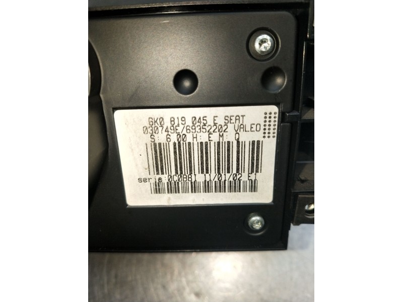 Recambio de mando calefaccion / aire acondicionado para seat ibiza (6k1) referencia OEM IAM 6K0819045E interruptor 