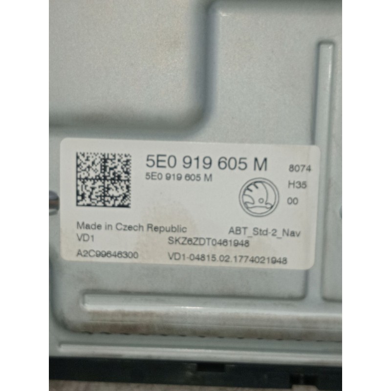 Recambio de pantalla multifuncion para skoda octavia iii (5e3, nl3, nr3) 2.0 tdi referencia OEM IAM 5e0919605M a2c99646300 