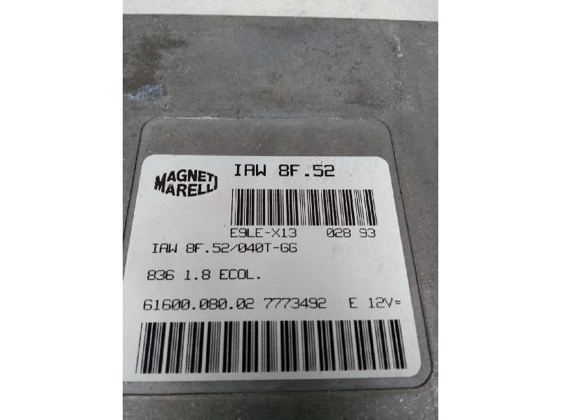 Recambio de centralita motor uce para lancia delta 1.8 cat referencia OEM IAM IAW8F52 7773492 6160008002